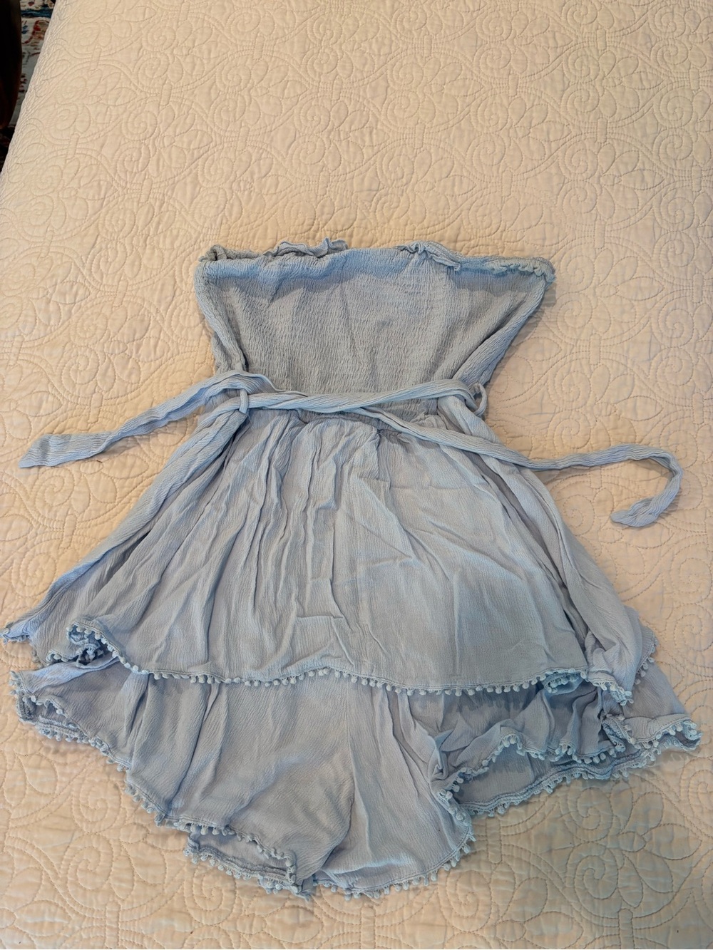 Light Blue Strapless Romper